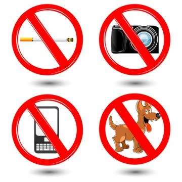 Warning icons Stock Illustration