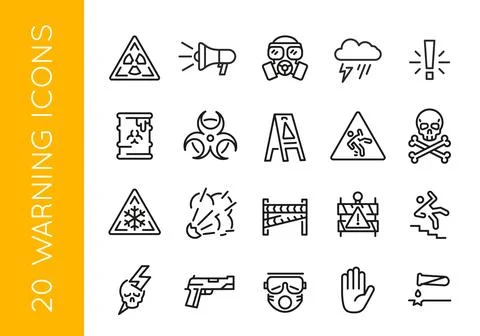 Warning Icons Stock Illustration
