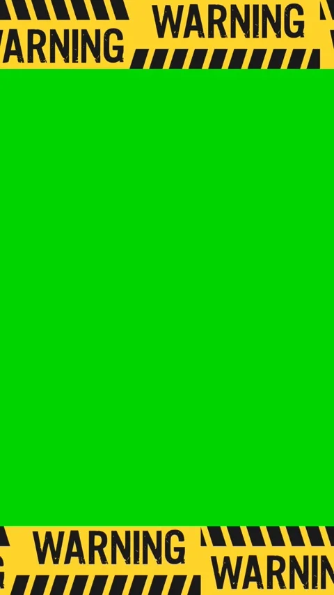 Warning illustration on a vibrant green background Stock-Footage 341424456