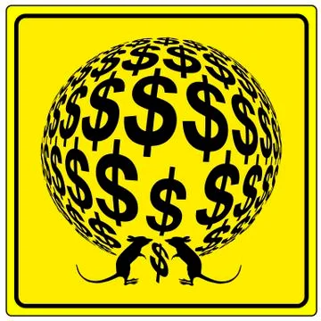 Warning of Inflation or Deflation Illustrazione stock