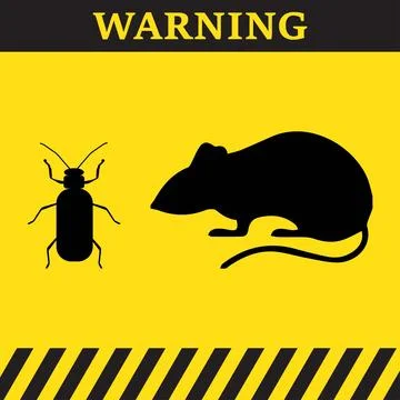 Warning insects and pests Stock Illustration