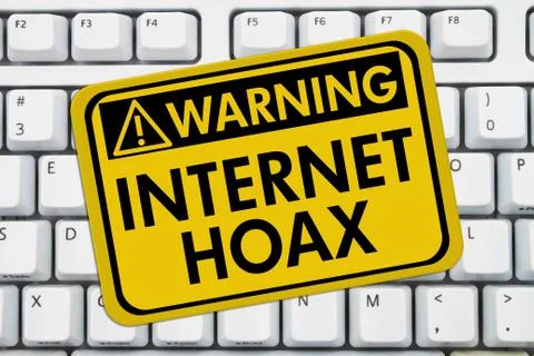 Warning of internet hoax Stock Illustration