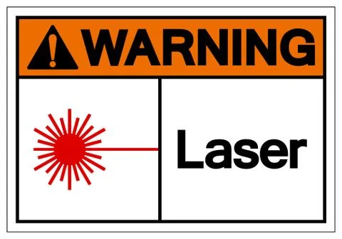 Warning Laser Symbol Sign ,Vector Illustration, Isolate On White Background L Stock Illustration