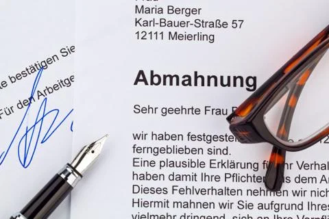 A warning letter Stock Photos