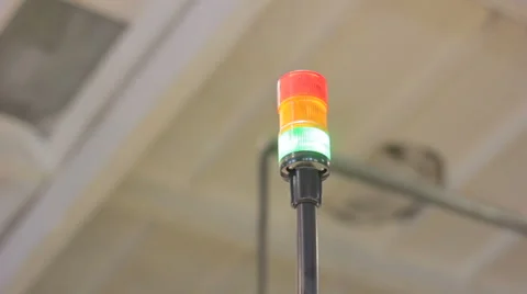Warning light alarm for machine working 스톡 동영상 60235426