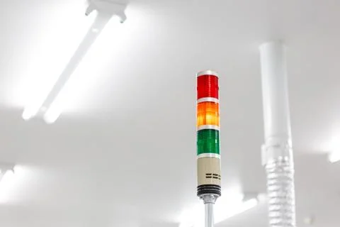 Warning light alarm for machine working Stock Photos