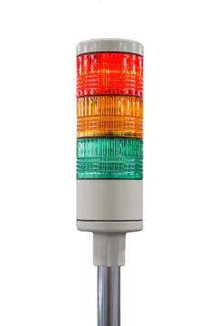 Warning light alarm for machine working Stock Photos