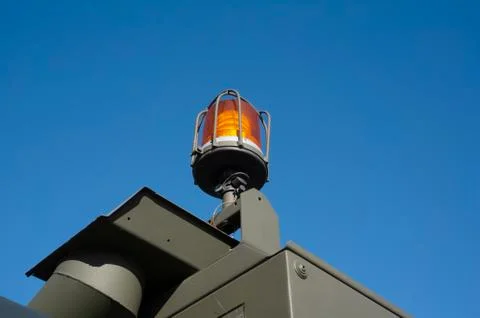 Warning light on utility vehicle Stock Photos