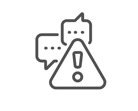 Warning line icon. Attention triangle sign. Vector Illustrazione stock
