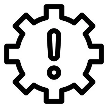 Warning line icon vector illustration isolated on white background Stock Illustration