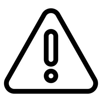 Warning line icon vector illustration isolated on white background Illustrazione stock