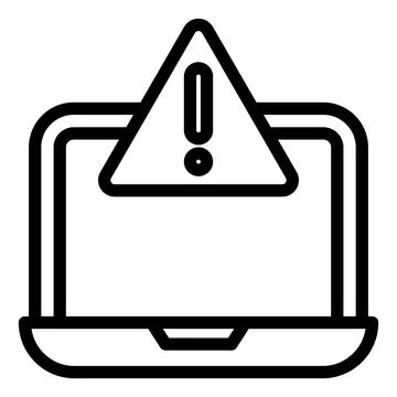 Warning line icon vector illustration isolated on white background Stock Illustration
