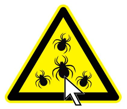 Warning Malware Sign Stock-Illustration