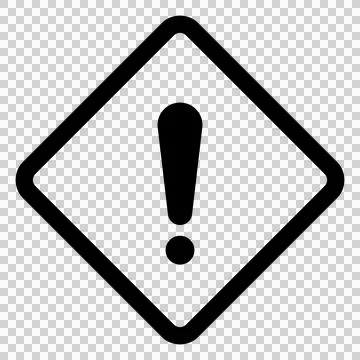 Warning mark (black exclamation mark with a square frame) Stock Illustration