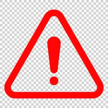 Warning mark (red exclamation mark with a triangle frame) Stock Illustration