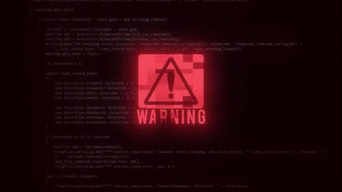 Warning Message Animation System Failure Notification Stock Footage 342800151