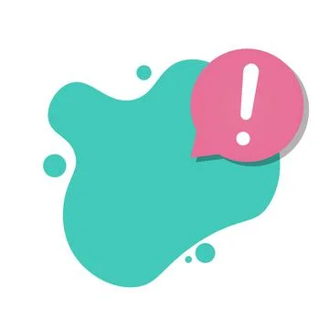 Warning message bubble with exclamation mark, danger information idea, money Stock Illustration