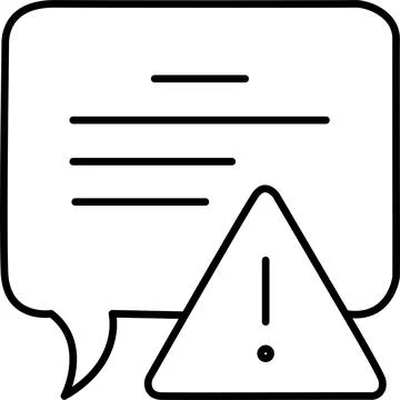 Warning message display Vector Illustrazione stock