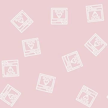 Warning message line vector seamless pattern line Stock Illustration