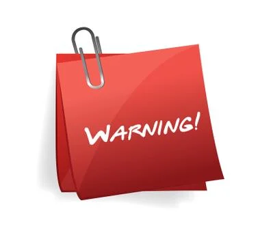 Warning message post illustration design Stock Illustration
