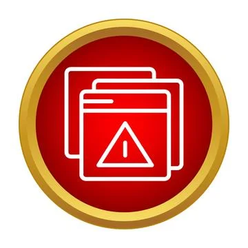 Warning message showing multiple error windows icon Stockillustratie