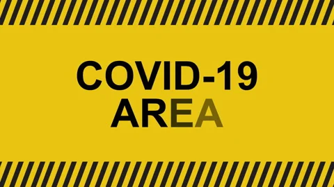 Warning messages for Coronavirus Alert loop message Stock Footage 131357012