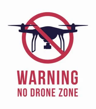 Warning - no drone zone. Stock Illustration