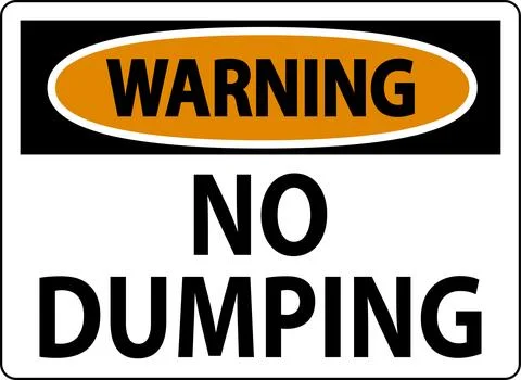 Warning No Dumping Sign Stock Illustration