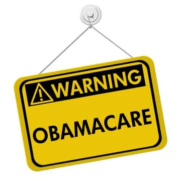 Warning of obamacare Stock Illustration