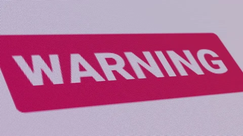 Warning Online Seamless Loop Stock Footage 190352139