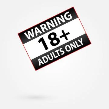 Warning Only Adults Parental Control Stock Illustration