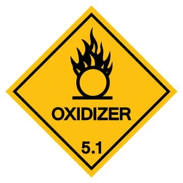 Warning Oxidizer Symbol Sign, Vector Illustration, Isolate On White Backgroun Stock Illustration