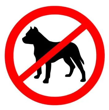 Warning Pitbull Symbol Stock Illustration