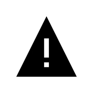 Warning pixel perfect icon Stock Illustration