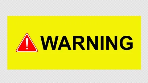 Warning poster animation Stock Footage 332667957