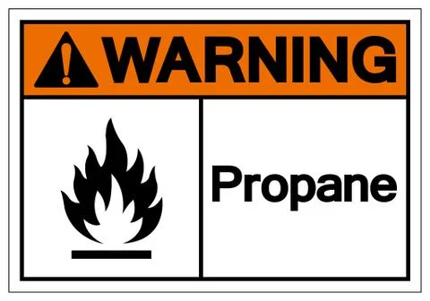 Warning Propane Symbol Sign, Vector Illustration, Isolate On White Background Illustrazione stock