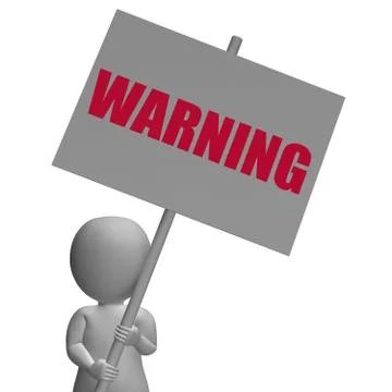 Warning protest banner means precaution and forewarn Stock Illustration