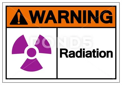 Warning Radiation Symbol Sign, Vector Illustration, Isolate On White Backgrou Stock Illustration