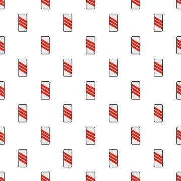 Warning of railway pattern seamless Illustrazione stock