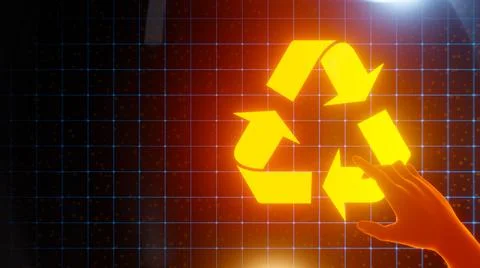 Warning recycle error and danger concept 3d render Stock Illustration