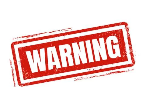 Warning red stamp style 스톡 일러스트
