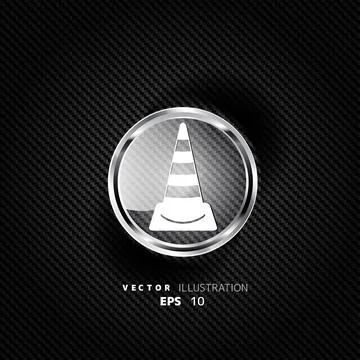 Warning road cones icon Stock Illustration