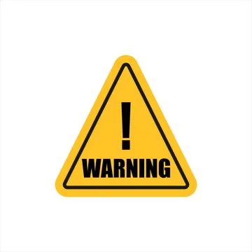Warning Road Sign Isolated Vector Stock Illustration