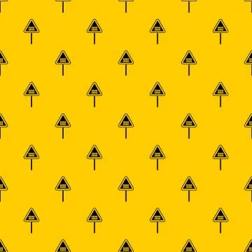 Warning road sign pattern vector Stock Illustration