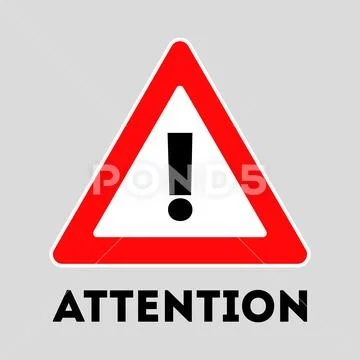 Warning road sign. Red symbol. Construction works Stock Illustration