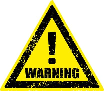 Warning rubber stamp Ilustración de archivo