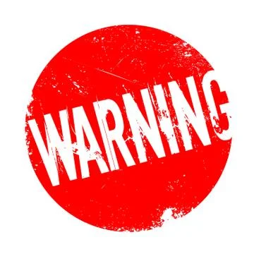 Warning rubber stamp Stock Illustration