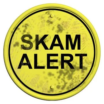 Warning of a scam Stock Illustration