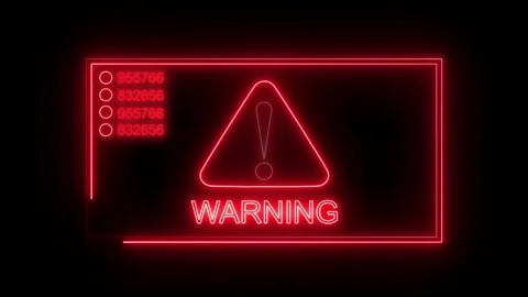 Warning security breach computer hacking warning message hacked Warning symbol Stock Footage 311037138