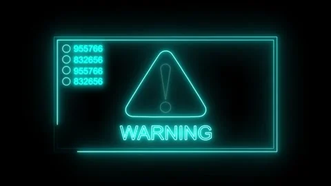 Warning security breach computer hacking warning message hacked Warning symbol Stock Footage 311037154